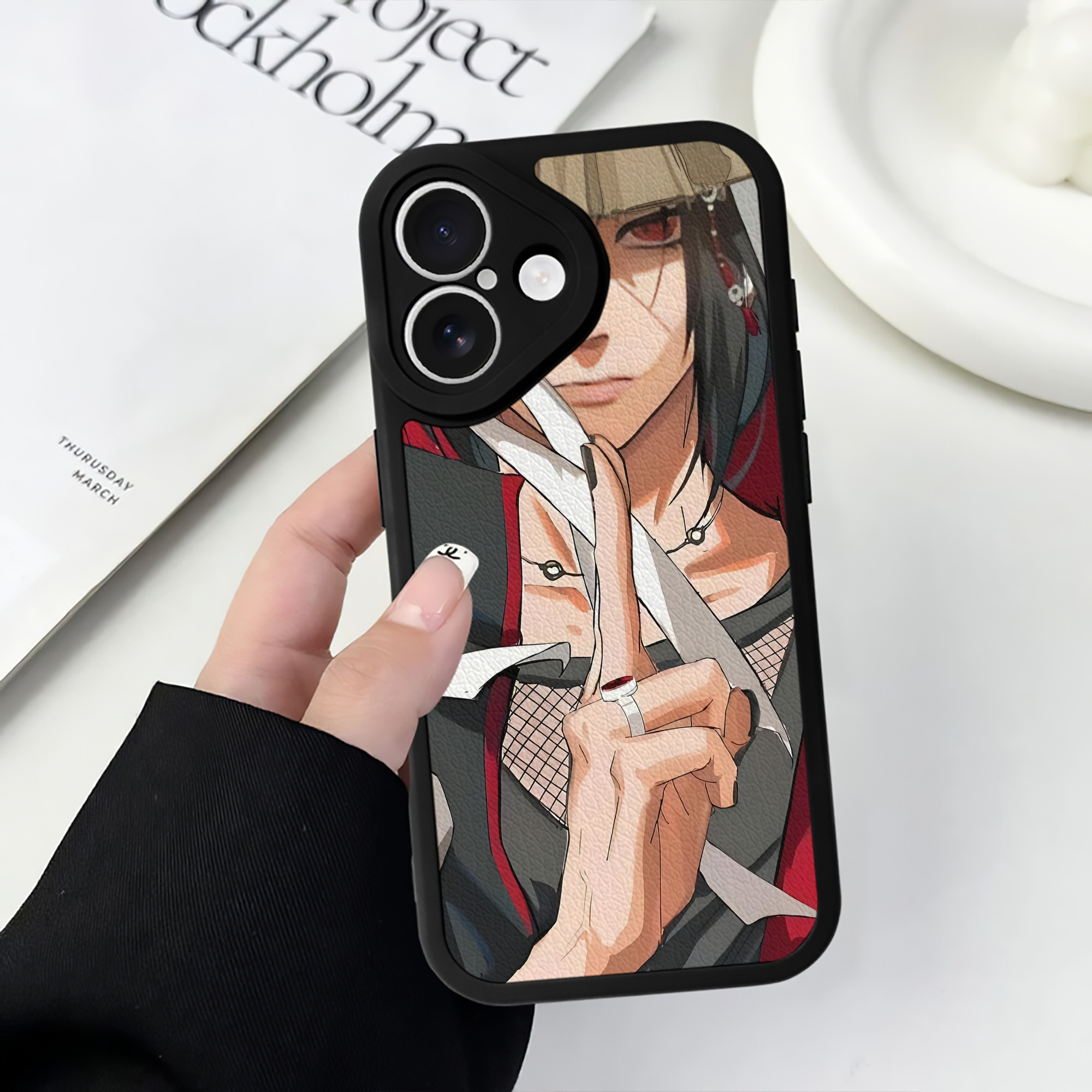 （画像用） NARUTO -ナルト- NARUTO -ナルト- 疾風伝 【iPhone 16シリーズ対応】シリコンスマホケース（レザー調） 材質：シリコン